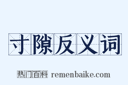 寸隙反义词是什么意思的图片